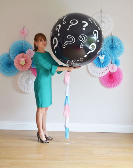 Picture of Question Mark Gender Reveal Balloons Boy or Girl Baby Shower Confetti