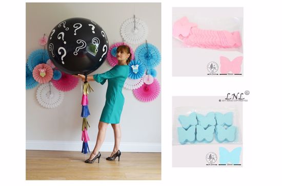 Picture of Question Mark Gender Reveal Balloons Boy or Girl Baby Shower Confetti