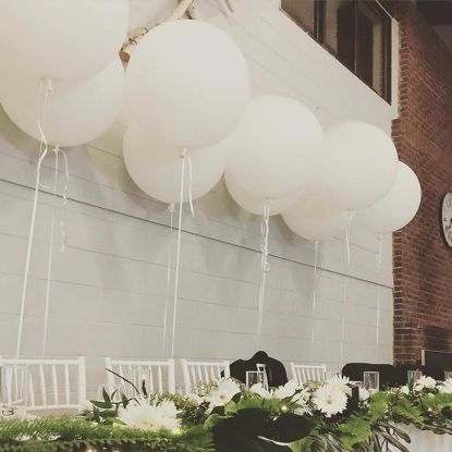 Picture of White Wedding Balloons up to 3 ft Engaged
