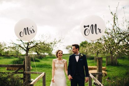 Picture of Mr Mrs White  Balloons Wedding Venue Decor