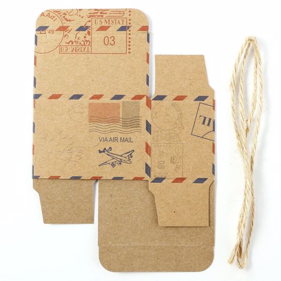 Picture of Wedding Favor Boxes Airmail Vintage Rustic