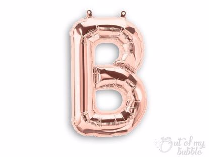 Rose gold foil balloon letter B