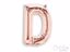 Rose gold foil balloon letter D