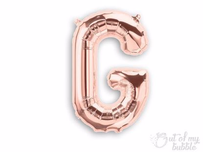 Rose gold foil balloon letter G