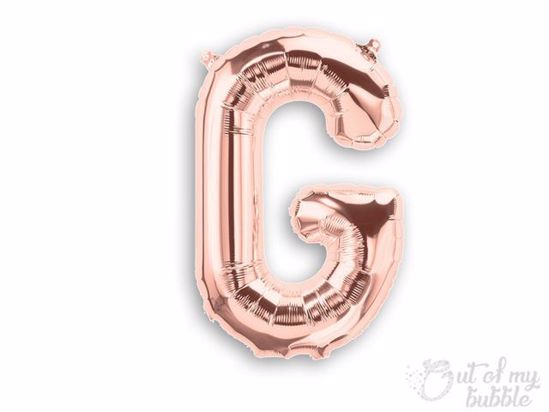 Rose gold foil balloon letter G
