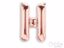 Rose gold foil balloon letter H