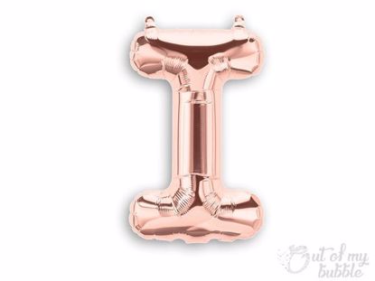 Rose gold foil balloon letter I