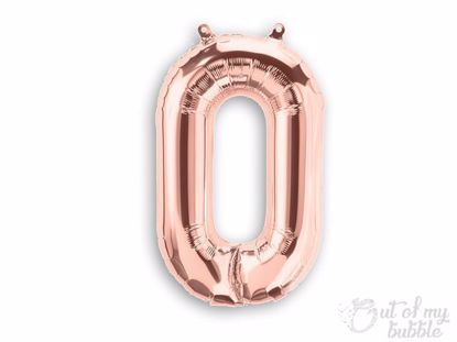 Rose gold foil balloon letter O