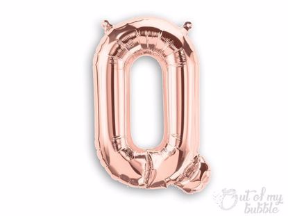 Rose gold foil balloon letter Q