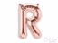 Rose gold foil balloon letter R