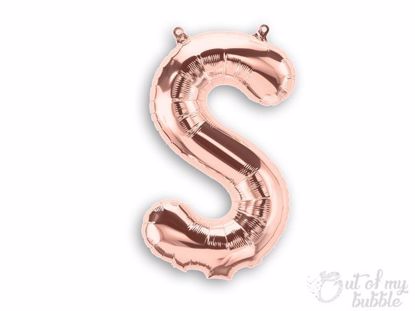 Rose gold foil balloon letter S