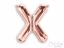 Rose gold foil balloon letter X