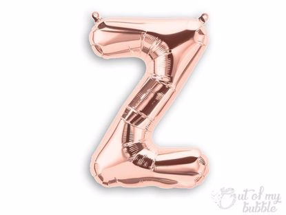 Rose gold foil balloon letter Z