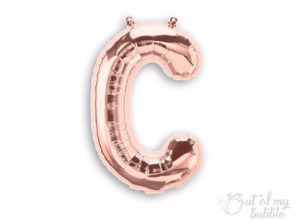 Rose gold foil balloon letter C
