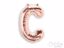 Rose gold foil balloon letter C