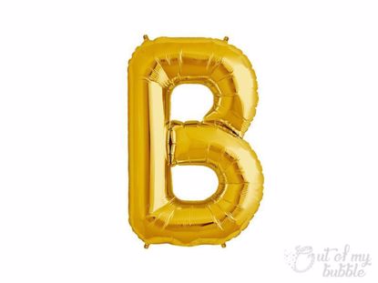 Gold foil balloon letter B