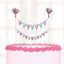 Picture of Cake Topper Christening Pink Flags Bunting