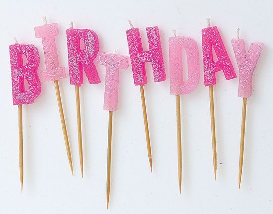 Picture of Happy Birthday Candles Pink