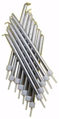 Picture of Silver Candles birthday 10 cm