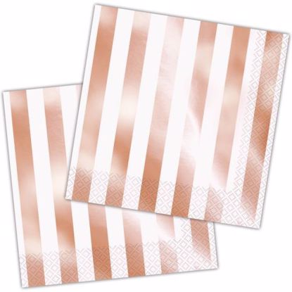 Picture of Rose Gold Napkins Stripe