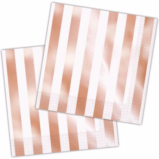 Picture of Rose Gold Napkins Stripe