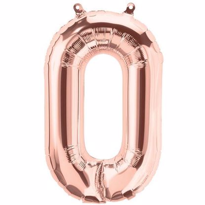 Picture of ROSE GOLD BALLOONS NUMBER 0 / 40 in HELIUM