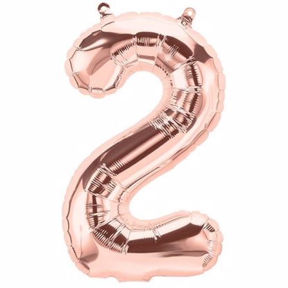 Picture of ROSE GOLD BALLOONS NUMBER 2 / 40 in HELIUM