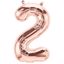 Picture of ROSE GOLD BALLOONS NUMBER 2 / 40 in HELIUM