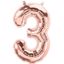 Picture of ROSE GOLD BALLOONS NUMBER 3 / 40 in HELIUM
