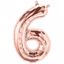 Picture of ROSE GOLD BALLOONS NUMBER 6 / 40 in HELIUM