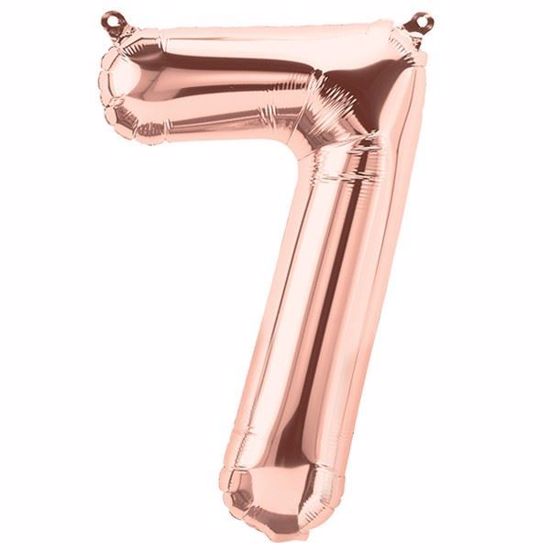 Picture of ROSE GOLD BALLOONS NUMBER 7 / 40 in HELIUM