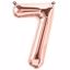 Picture of ROSE GOLD BALLOONS NUMBER 7 / 40 in HELIUM
