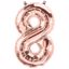 Picture of ROSE GOLD BALLOONS NUMBER 8 / 40 in HELIUM