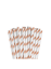 Picture of Metallic Rose Gold Striped Paper Straws 24ct
