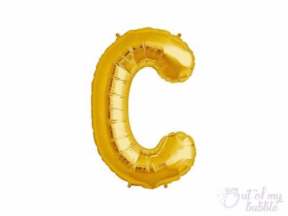 Gold foil balloon letter C