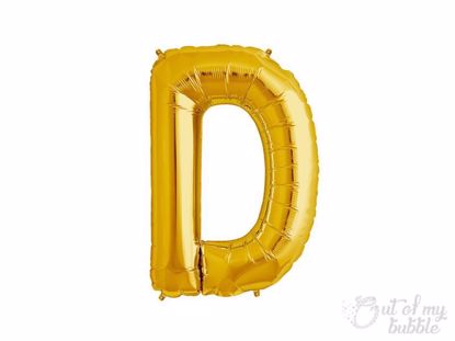 Gold foil balloon letter D