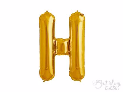 Gold foil balloon letter H