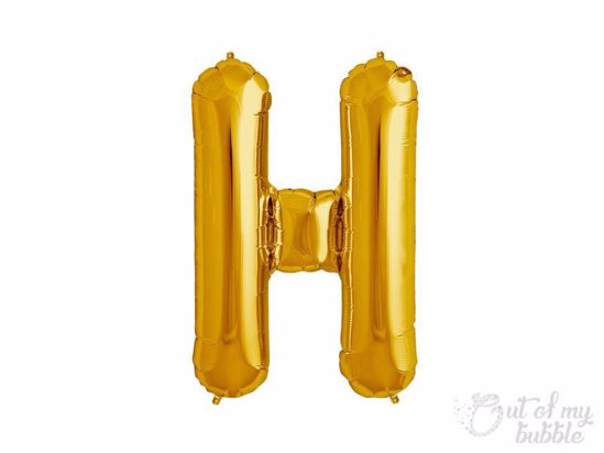 Gold foil balloon letter H
