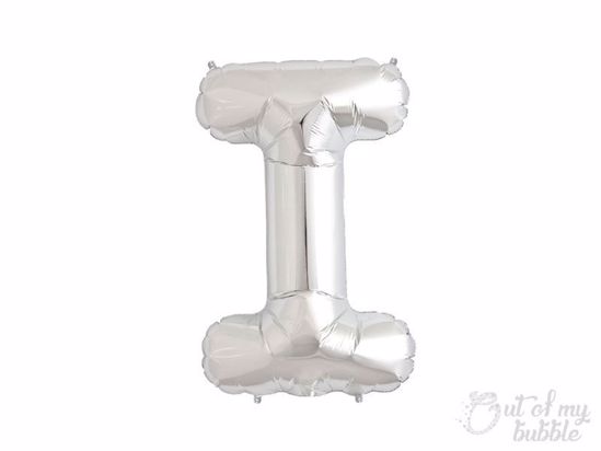 Silver foil balloon letter I