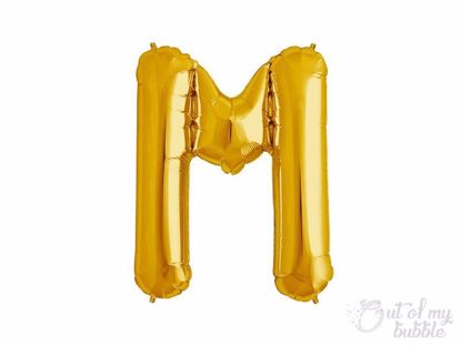 Gold foil balloon letter M