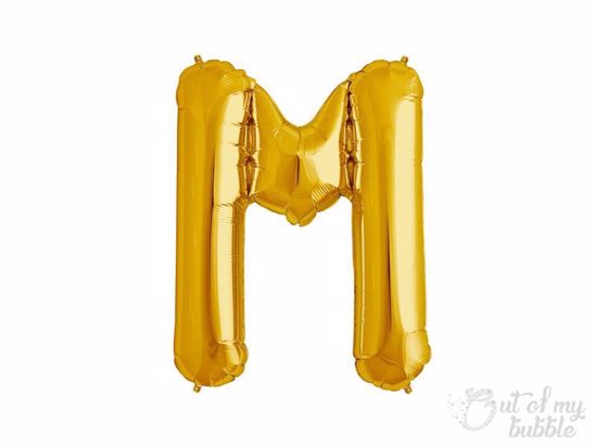 Gold foil balloon letter M