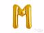 Gold foil balloon letter M