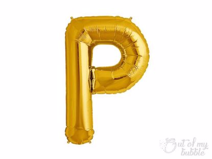 Gold foil balloon letter P
