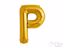 Gold foil balloon letter P