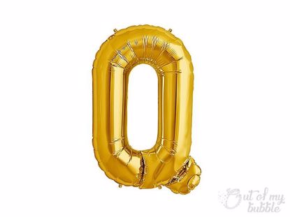 Gold foil balloon letter Q