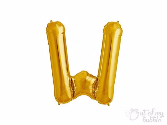 Gold foil balloon letter W