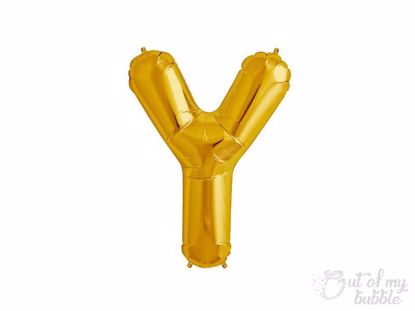 Gold foil balloon letter Y