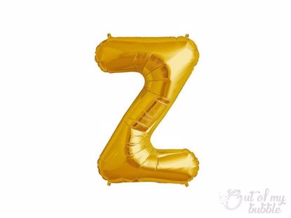 Gold foil balloon letter Z