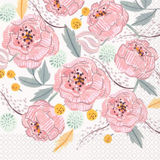 Picture of Floral Napkins Rustic Wedding
