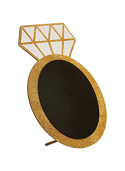 Picture of Glitter Diamond Ring Chalkboard Sign Easel